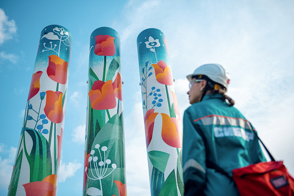 Тюльпаны в ночном небе